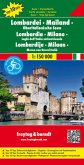 Freytag & Berndt Auto + Freizeitkarte Lombardei - Mailand - Oberitalienische Seen, Top 10 Tips, Autokarte 1:150.000; Lom