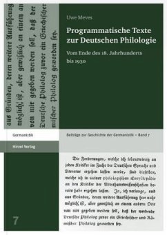 Programmatische Texte zur Deutschen Philologie - Meves, Uwe