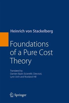 Foundations of a Pure Cost Theory (eBook, PDF) - von Stackelberg, Heinrich