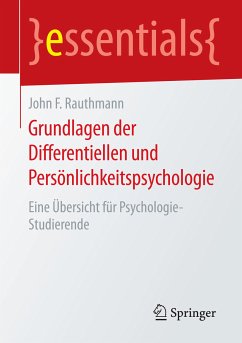 Grundlagen der Differentiellen und Persönlichkeitspsychologie (eBook, PDF) - Rauthmann, John F.