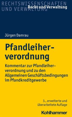 Pfandleiherverordnung - Damrau, Jürgen