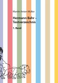 Hermann Bahr - Textverzeichnis (eBook, PDF)