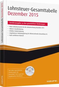 Cover Lohnsteuer-Gesamt-Tabelle Dezember 2015, m. CD-ROM