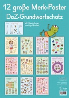 12 große Merk-Poster DaZ-Grundwortschatz - Redaktionsteam Verlag an der Ruhr