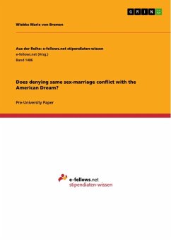 Does denying same sex-marriage conflict with the American Dream? (eBook, ePUB)