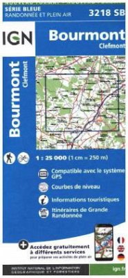Cover IGN Karte, Carte de randonnée (et plein air) Bourmont Clefmont