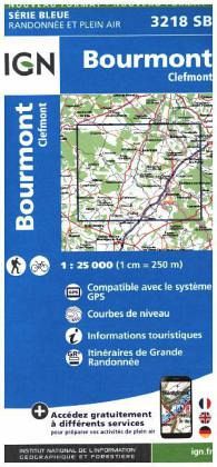IGN Karte, Carte de randonnée (et plein air) Bourmont Clefmont IGN Karte, Carte de randonnée (et plein air) Bourmont Clefmont