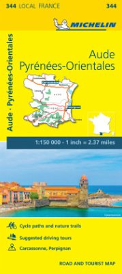 Aude, Pyrenees-Orientales - Michelin Local Map 344 - Michelin