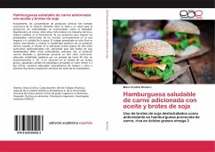 Hamburguesa saludable de carne adicionada con aceite y brotes de soja