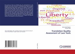 Translation Quality Assessment of Law Texts - Bagheri, Zahra Sadat;Akef, Kourosh