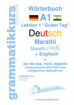 Wörterbuch Deutsch - Marathi - Englisch Niveau A1 - Akom, Edouard Martial;Schachner, Marlene