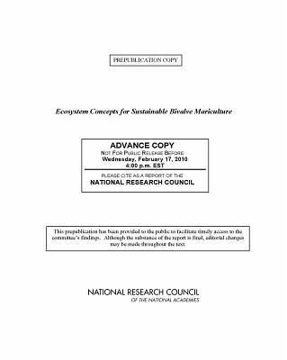 Ecosystem Concepts for Sustainable Bivalve Mariculture