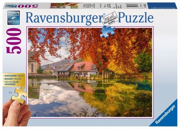 Ravensburger 13672 - Mühle am Blautopf, Puzzle 500 Teile, Gold Edition -  Bei bücher.de immer portofrei