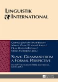 Slavic Grammar from a Formal Perspective