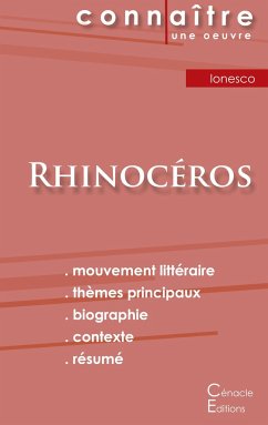 Fiche de lecture Rhinocéros de Eugène Ionesco (Analyse littéraire de référence et résumé complet) - Ionesco, Eugène