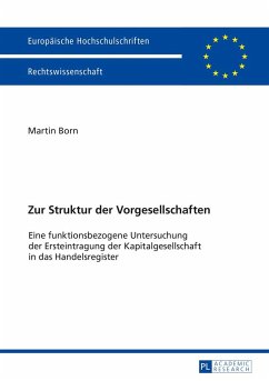 Zur Struktur der Vorgesellschaften - Born, Martin