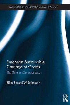 European Sustainable Carriage of Goods (eBook, PDF) - Eftestøl-Wilhelmsson, Ellen