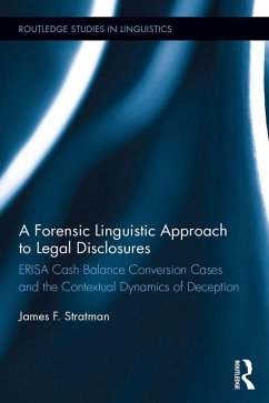 A Forensic Linguistic Approach to Legal Disclosures (eBook, ePUB) - Stratman, James