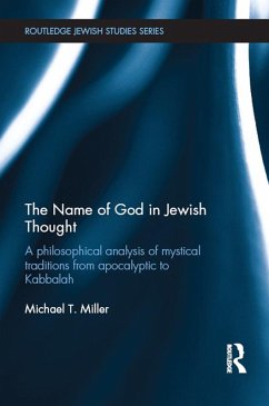 The Name of God in Jewish Thought (eBook, ePUB) - Miller, Michael T