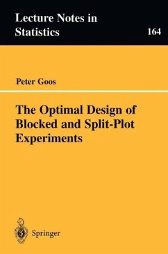 The Optimal Design of Blocked and Split-Plot Experiments (eBook, PDF) - Goos, Peter