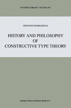 Cover History and Philosophy of Constructive Type Theory (eBook, PDF)