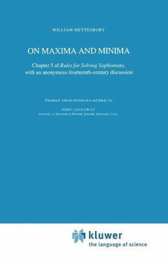 On Maxima and Minima (eBook, PDF) - Heytesbury, William