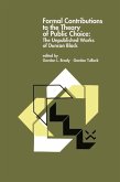 Formal Contributions to the Theory of Public Choice (eBook, PDF)
