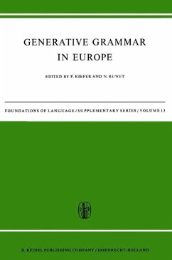 Cover Generative Grammar in Europe (eBook, PDF)