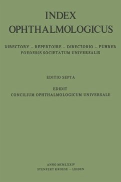 Index Ophthalmologicus (eBook, PDF)