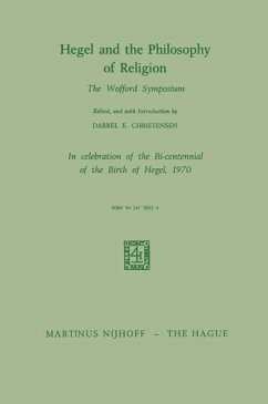 Hegel and the Philosophy of Religion (eBook, PDF) - Christensen, Darrel E.