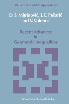 Cover Recent Advances in Geometric Inequalities (eBook, PDF)