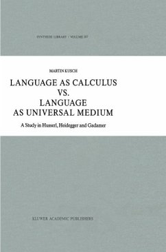 Language as Calculus vs. Language as Universal Medium (eBook, PDF) - Kusch, Maren