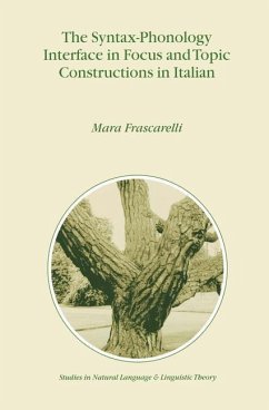 Cover The Syntax-Phonology Interface in Focus and Topic Constructions in Italian (eBook, PDF)
