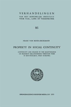Property in Social Continuity (eBook, PDF) - Benda-Beckmann, Franz Von