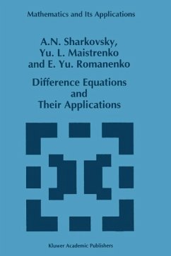 Difference Equations and Their Applications (eBook, PDF) - Sharkovsky, A. N.; Maistrenko, Y. L.; Romanenko, E. Yu
