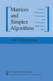 Matrices and Simplex Algorithms (eBook, PDF) Matrices and Simplex Algorithms (eBook, PDF)