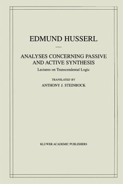 Analyses Concerning Passive and Active Synthesis (eBook, PDF) - Husserl, Edmund