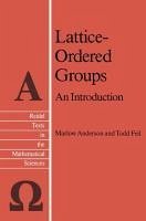 Lattice-Ordered Groups (eBook, PDF) - Anderson, M. E; Feil, T. H.