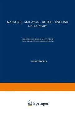 Cover Kapauku - Malayan - Dutch - English Dictionary (eBook, PDF)