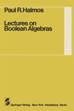 Cover Lectures on Boolean Algebras (eBook, PDF)