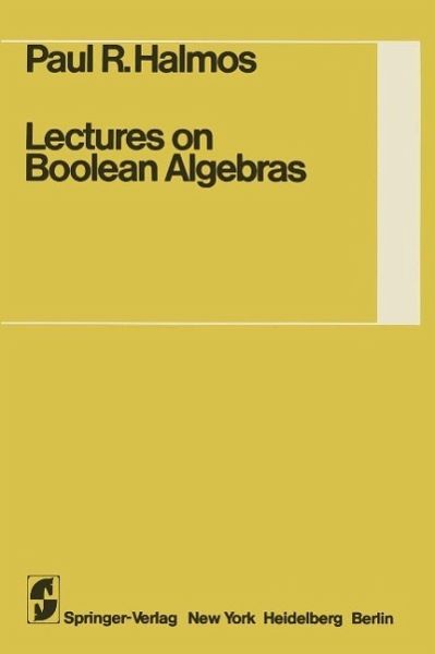 Lectures on Boolean Algebras (eBook, PDF)
