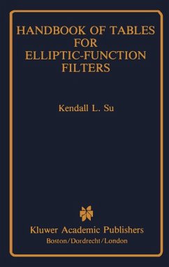 Handbook of Tables for Elliptic-Function Filters (eBook, PDF) - Su, K. L.