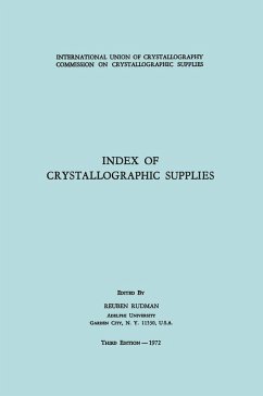 Cover Index of Crystallographic Supplies (eBook, PDF)