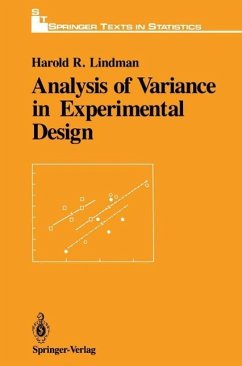 Analysis of Variance in Experimental Design (eBook, PDF) - Lindman, Harold R.