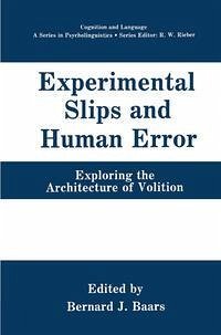 Cover Experimental Slips and Human Error (eBook, PDF)