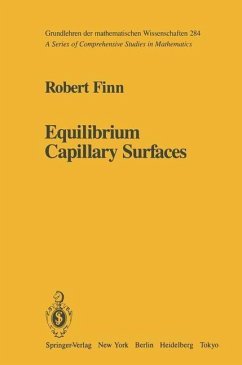 Equilibrium Capillary Surfaces (eBook, PDF) - Finn, Robert