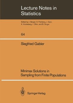 Minimax Solutions in Sampling from Finite Populations (eBook, PDF) - Gabler, Siegfried