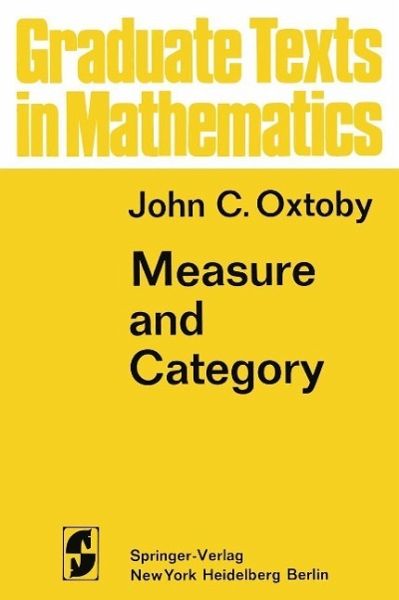Measure and Category (eBook, PDF) Measure and Category (eBook, PDF)