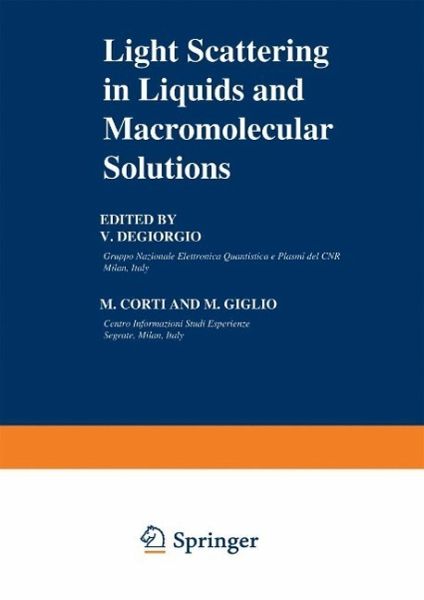 Light Scattering in Liquids and Macromolecular Solutions (eBook, PDF)