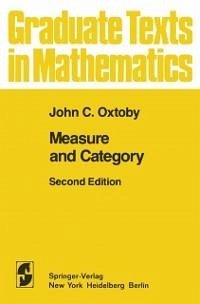 Measure and Category (eBook, PDF) - Oxtoby, John C.